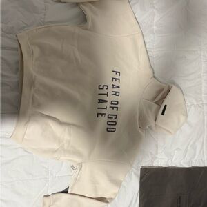 Fear of God Essentials Cream Sweatshirt